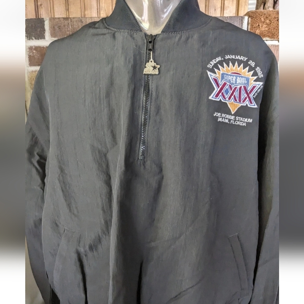 NFL Super Bowl Starter 49ers 1/4 Zip Pullover XL Jacket 1994 USA Great Condition